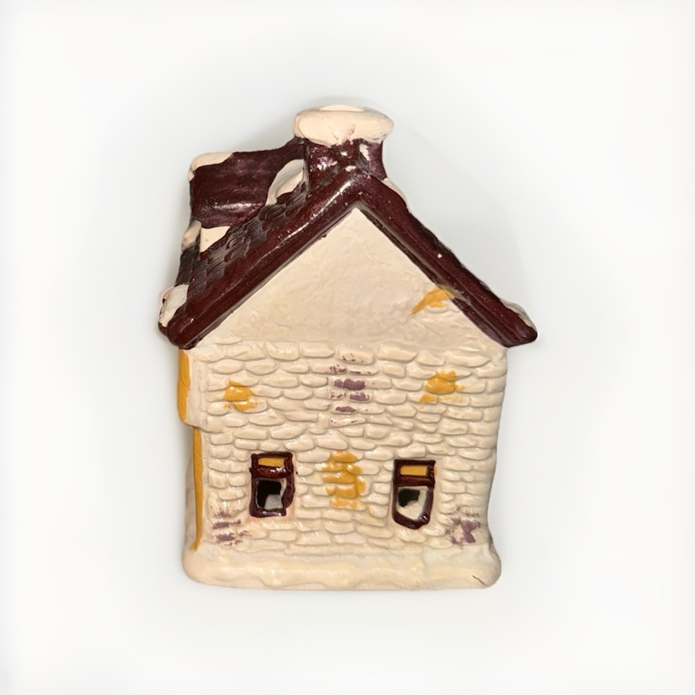 Dickens Village Handcrafted Ceramic Candle Holder Village Inn Christmas Decor - Picture 5 of 5